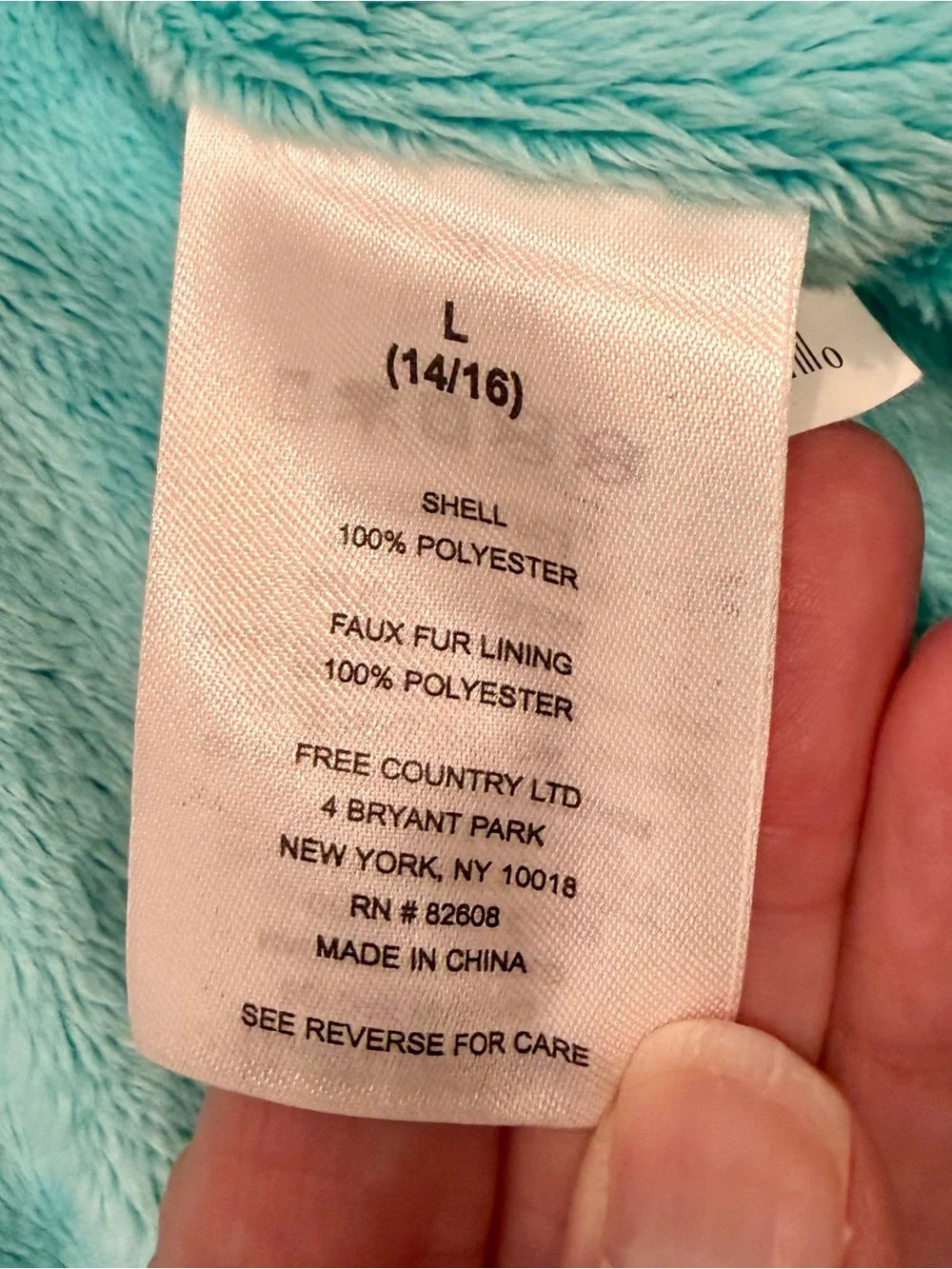 Free Country Water Resistant Jacket Hoodie Youth Girls L Teal Soft 14-16